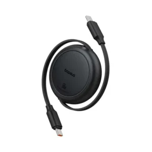 کابل شارژ جمع شونده Type-C به Type-C باسئوس مدل Free2Pull Mini Charging Cable توان 60 وات طول 1 متر